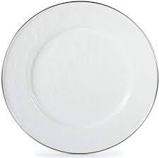 Golden Rabbit Solid White Dinner Plate